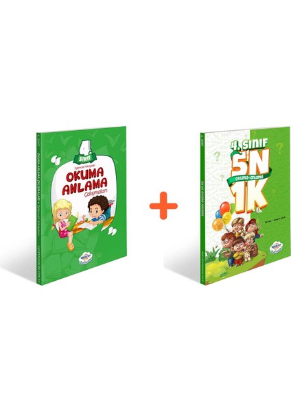 4. Sınıf Okuma Anlama Kitabı - 4. Sınıf 5N1K Okuma Anlama Kitabı