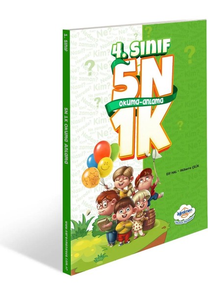 4. Sınıf Okuma Anlama Kitabı - 4. Sınıf 5N1K Okuma Anlama Kitabı