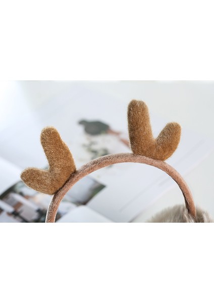 Soğuk Geçirmez Kulaklıklar Geri Çekilebilir Sevimli Kulaklıklar Noel Boynuzları (Yurt Dışından) fiyatları