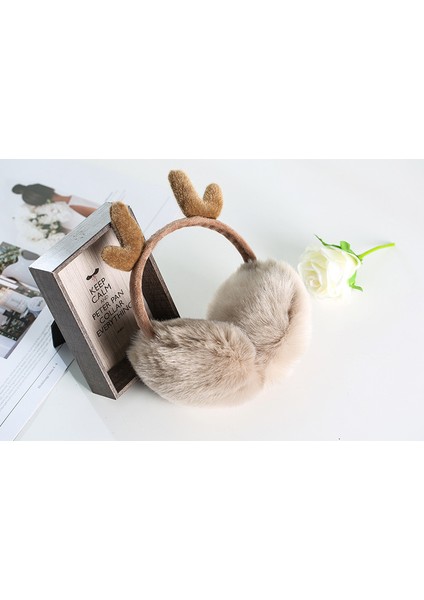 Soğuk Geçirmez Kulaklıklar Geri Çekilebilir Sevimli Kulaklıklar Noel Boynuzları (Yurt Dışından) fırsatları