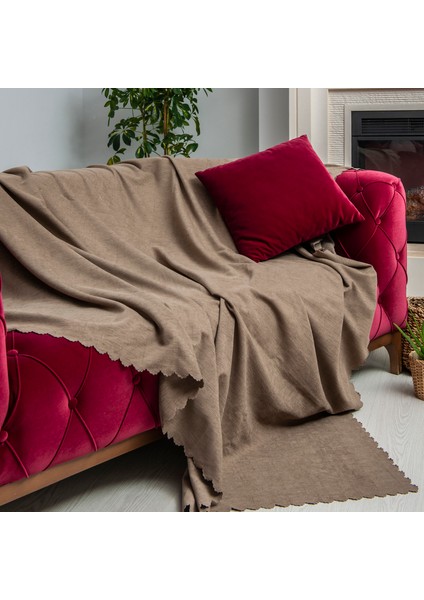 Kaymaz Koltuk Örtüsü Çift Taraflı Mikrofiber Şönil 175x300 cm Kapuçino – Kedi Köpek ve Çocuk Dostu modelleri