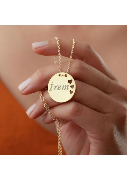 Saf Gümüş Altın Kaplama Isimli Plaka Kolye fiyatları
