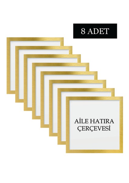 8 Adet Aile Çerçeve Seti Tablo Seti Boş Çerçeve Masa Üstü Çerçeve Hediyelik Çerçeve