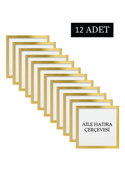 12 Adet Aile Çerçeve Seti Tablo Seti Boş Çerçeve Masa Üstü Çerçeve Hediyelik Çerçeve