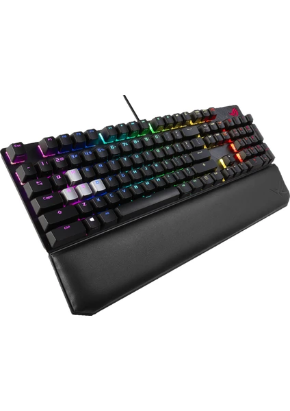 ASUS ROG STRIX SCOPE DELUXE KABLOLU MEKANİK RGB OYUNCU KLAVYESİ - NX MEKANİK, ALÜMİNYUM KASA, BİLEK DESTEĞİ, AURA SYNC, FPS OYUNLARI İÇİN GÜMÜŞ WASD TUŞLAR