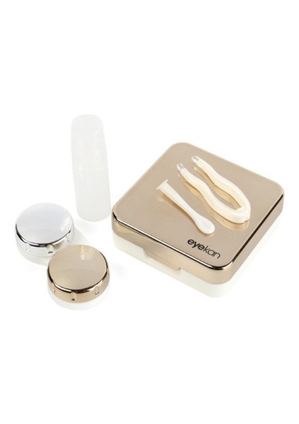 Aynalı Lens Kutusu Seti 5 Parça Gold