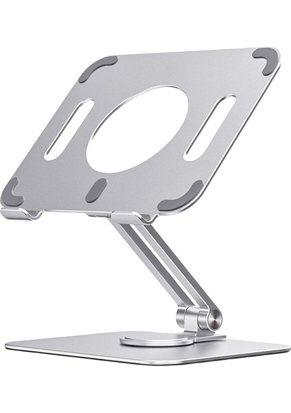 Tablet Stand 360 ° Dönen Ayarlanabilir Yükseklik Taşınabilir Montaj Ofis Gümüş (Yurt Dışından)