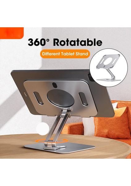 Tablet Stand 360 ° Dönen Ayarlanabilir Yükseklik Taşınabilir Montaj Ofis Gümüş (Yurt Dışından) modelleri