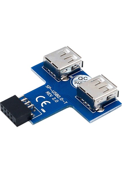 Yeni USB 9 Pimli Başlık (2x5) Ila 2 Soket Çift Anakart Adaptörü (Yurt Dışından)