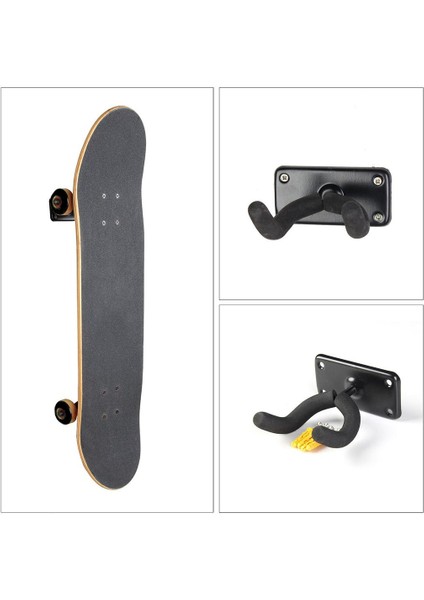 Kaykay Longboard Güverte Ekran Duvar Montaj Paten Tutucu Raf Askı Aracı (Yurt Dışından)