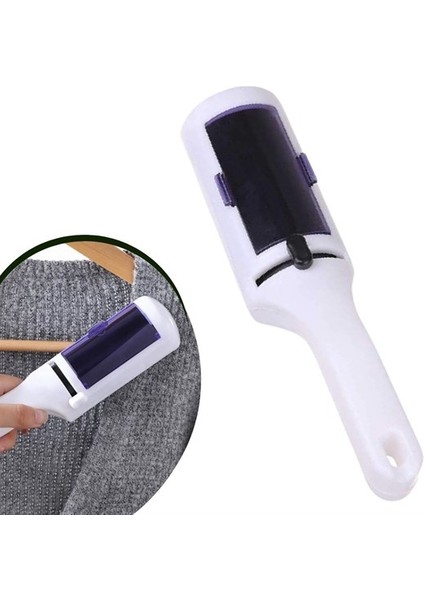 Hazneli Taşınabilen Rulo Şeklinde Elektrostatik Saç, Kıl ve Evcil Hayvan Tüy Toplayıcısı