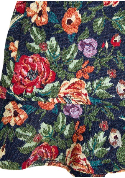 Yılbaşı Özel Jakarlı Çiçek Desenli Kışlık Kız Çocuk Mini Etek fiyatları