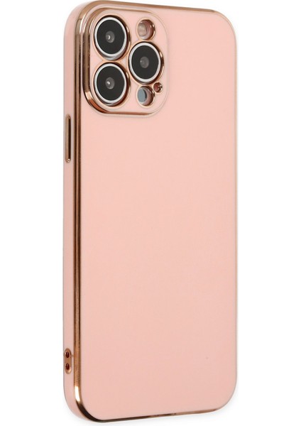 Apple iPhone 12 Pro Kılıf Bark Parlak Kenarlı Silikon + Ekran Koruyucu