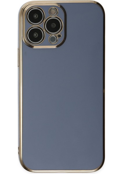 Apple iPhone 12 Pro Max Kılıf Bark Parlak Kenarlı Silikon + Ekran Koruyucu
