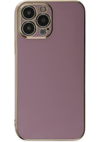 Apple iPhone 13 Pro Max Kılıf Bark Parlak Kenarlı Silikon + Ekran Koruyucu