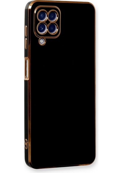 Samsung Galaxy M32 Kılıf Bark Parlak Kenarlı Silikon + Ekran Koruyucu