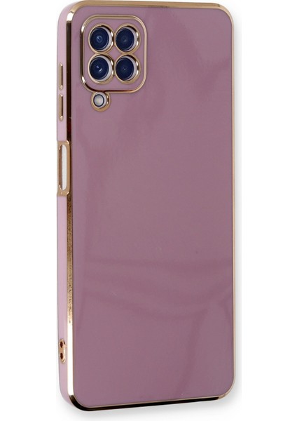 Samsung Galaxy M32 Kılıf Bark Parlak Kenarlı Silikon + Ekran Koruyucu
