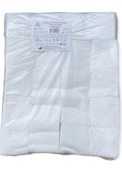 Yüksek Emici 7,5 x 7,5 4 Kat Nonwoven Tip Spanç 1000'lık x 2 Paket