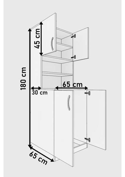 DF03101B Çamaşır Makine Dolabı Banyo Dolabı indirimleri