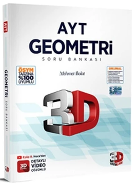 3D Yayınları 2023 AYT Geometri Soru Bankası