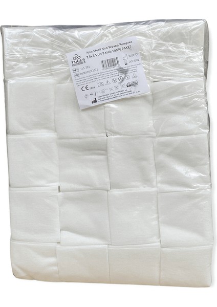 Yüksek Emici 7,5 x 7,5 8 Kat Nonwoven Tip Spanç 500'lük x 2 Paket