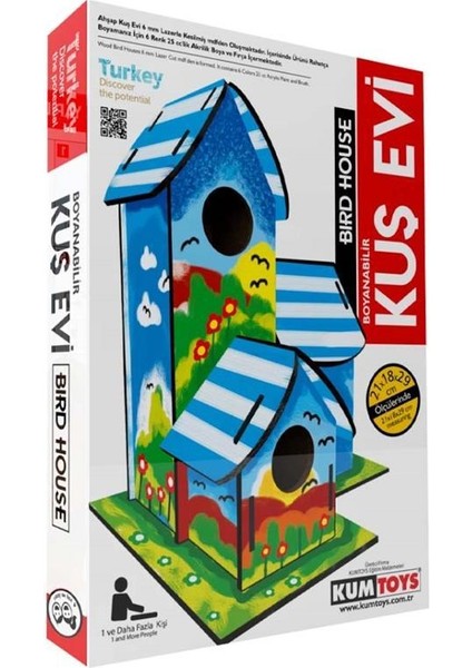 2698 Kumtoys Ahşap Kuş Evi Boyama fiyatları