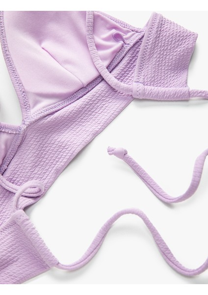 Üçgen Bikini Üstü Dokulu Kaplı Bağlama Detaylı fiyatları