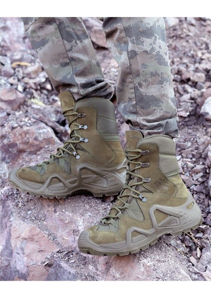 1490 Su Geçirmez Erkek Askeri Bot - Haki Nubuk fiyatları