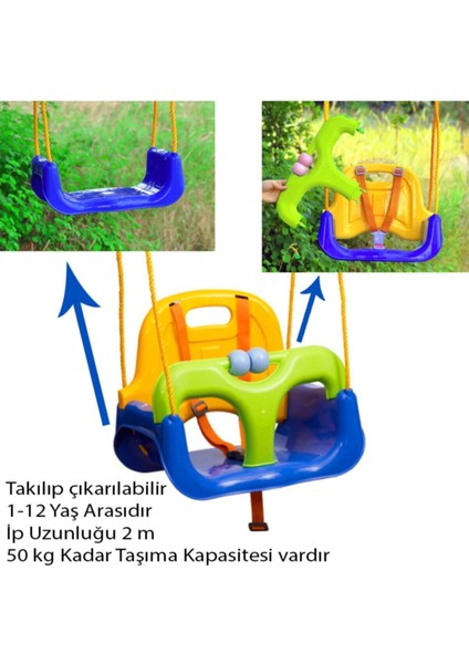 Saban Mavi Ev,bahçe ( Balkon Vs ) Korumalı Çocuk Salıncağı