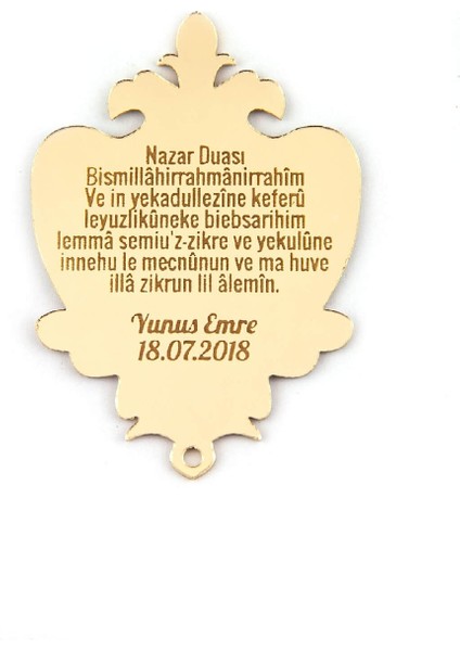 10 Adet Hediyelik Aynalı Pleksi Mıknatıslı Dolap Süsü Nazar Suresi