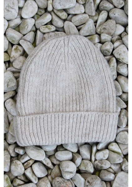 Unisex Tiftik Bere Katlamalı Yıkamalı Triko Örgü Bere Unisex Kışlık Renkli Şapka