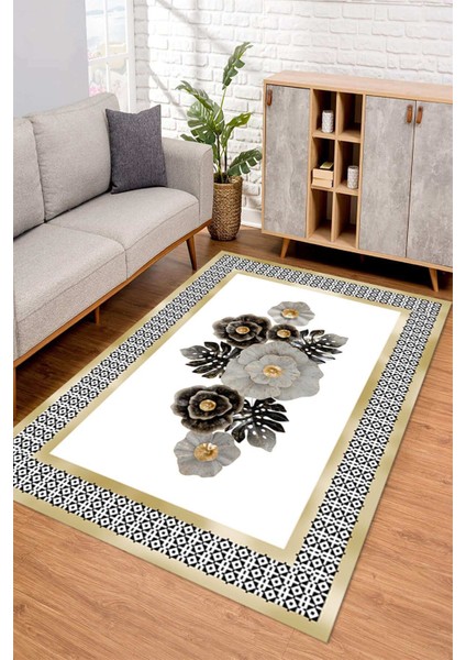 Dijital Kaymaz Taban Yıkanabilir Renkli Salon Halısı Mutfak Halısı Yolluk ND-SD-439