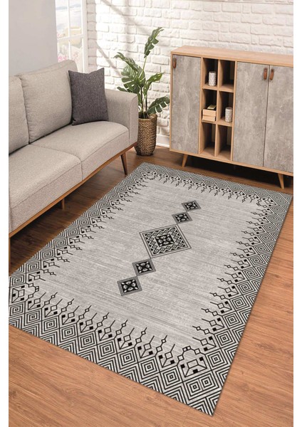 Dijital Kaymaz Taban Yıkanabilir Renkli Salon Halısı Mutfak Halısı Yolluk ND-SD-1106