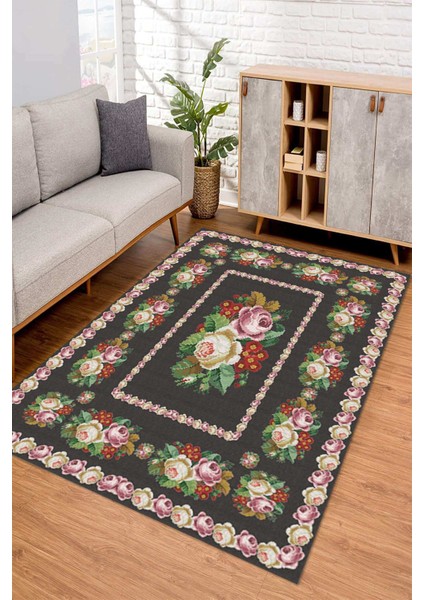 Dijital Kaymaz Taban Yıkanabilir Renkli Salon Halısı Mutfak Halısı Yolluk ND-SD-402