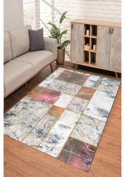 Dijital Kaymaz Taban Yıkanabilir Renkli Salon Halısı Mutfak Halısı Yolluk ND-SD-290