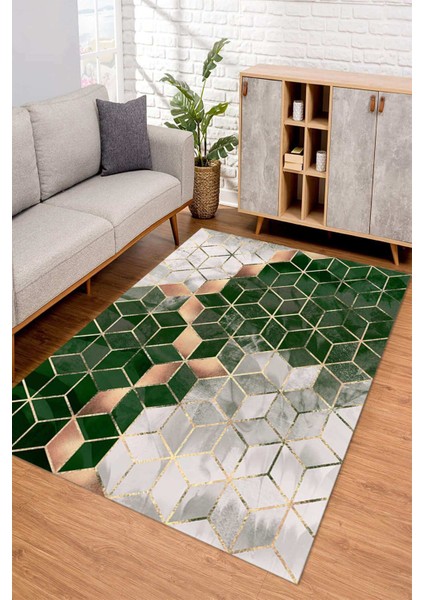 Dijital Kaymaz Taban Yıkanabilir Renkli Salon Halısı Mutfak Halısı Yolluk ND-SD-399
