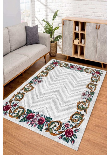 Dijital Kaymaz Taban Yıkanabilir Renkli Salon Halısı Mutfak Halısı Yolluk ND-SD-238