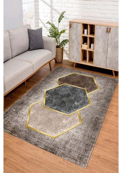 Dijital Kaymaz Taban Yıkanabilir Renkli Salon Halısı Mutfak Halısı Yolluk Nd-Sm-28