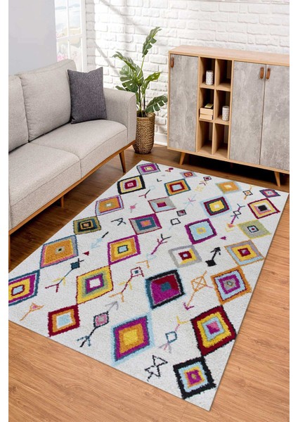 Dijital Kaymaz Taban Yıkanabilir Renkli Salon Halısı Mutfak Halısı Yolluk ND-SD-1182