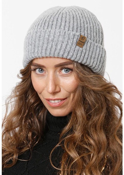 Tiftik Bere Katlamalı Yıkamalı Triko Örgü Bere Kadın Kışlık Renkli Şapka