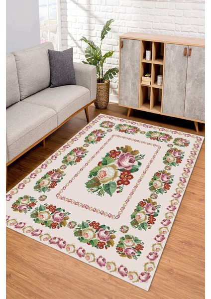 Dijital Kaymaz Taban Yıkanabilir Renkli Salon Halısı Mutfak Halısı Yolluk ND-SD-403