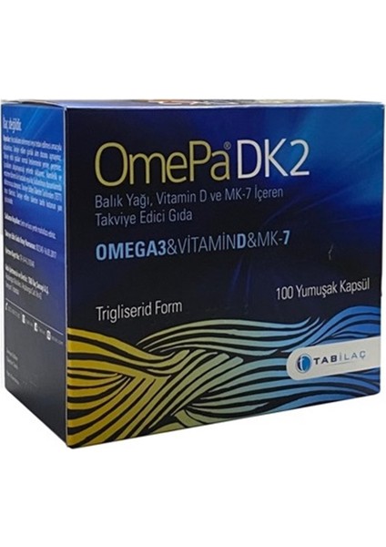 Omepa Dk2 Omega 3 Vitamin D ve Mk - 7 100 Kapsül