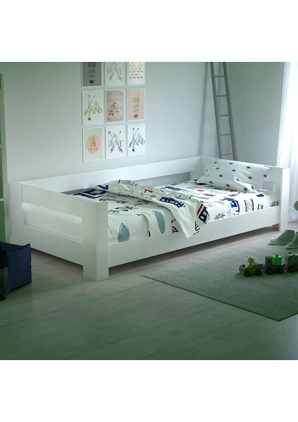 Tulip Life Tuliplife TLP119M Montessori Karyola Beyaz 90X190 Yatak Uyumlu Genç Yatağı Mdf Yatak