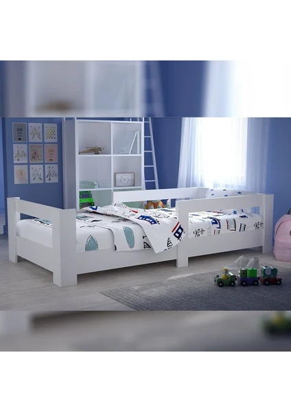 Tulip Life Tuliplife TLP120M Montessori Karyola Beyaz 90X190 Yatak Uyumlu Genç Yatağı Mdf Yatak