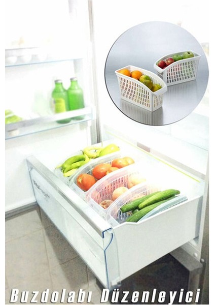 Buzdolabı Içi Düzenleyici Sebze Meyve Sepeti Mutfak Banyo Tezgah Altı Üstü Dolap Içi Organizer 4ADET modelleri
