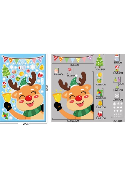 Yılbaşı Sticker Noel Baba Kardan Adam Elk Noel Ağacı Çelengi Mutlu Noel Hediyesi Pvc Sticker Cam Pencere Yılbaşı Süsleri (Yurt Dışından) fiyatları