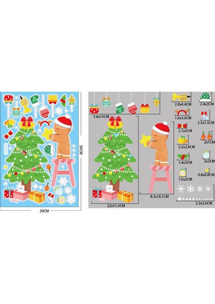 Yılbaşı Sticker Noel Baba Kardan Adam Elk Noel Ağacı Çelengi Mutlu Noel Hediyesi Pvc Sticker Cam Pencere Yılbaşı Süsleri (Yurt Dışından) fırsatları