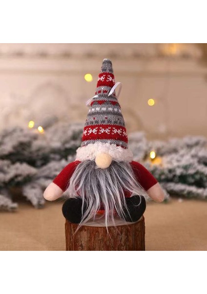 Yılbaşı Dekorları 3pcs Oturmak Noel Cüceleri Noel Baba Bebek Kolye Yılbaşı Ağaç Süsleri (Yurt Dışından)