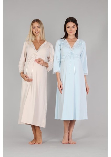 5302 Mavi Hamile Lohusa Gecelik indirimleri