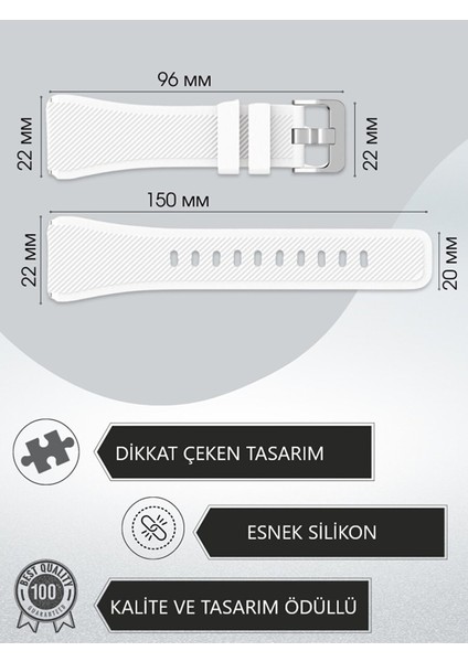 Huawei Gt / Gt2 / Gt2 Pro / Gt3 / Gt 3 Pro -Honor Magic Watch 2 46MM -Samsung Gear Watch 46MM Silikon Kordon indirimleri